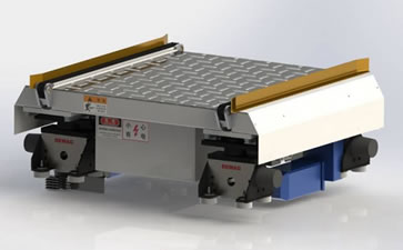 环形轨道RGV穿梭车三维图可转弯型有轨穿梭车图纸