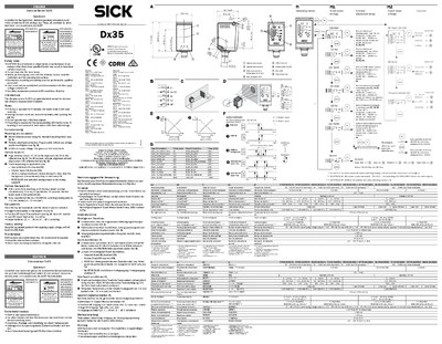 SICK DL35快速操作说明书