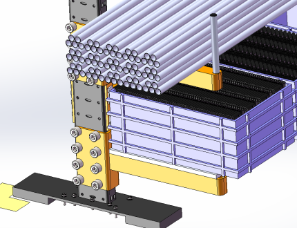 棒料存储单立柱牛腿货架