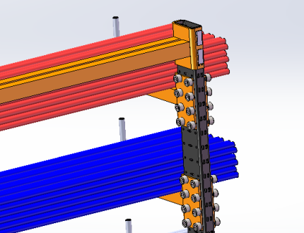 棒料存储单立柱牛腿货架